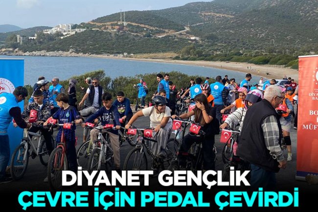 Diyanet gençlik çevre için pedal çevirdi