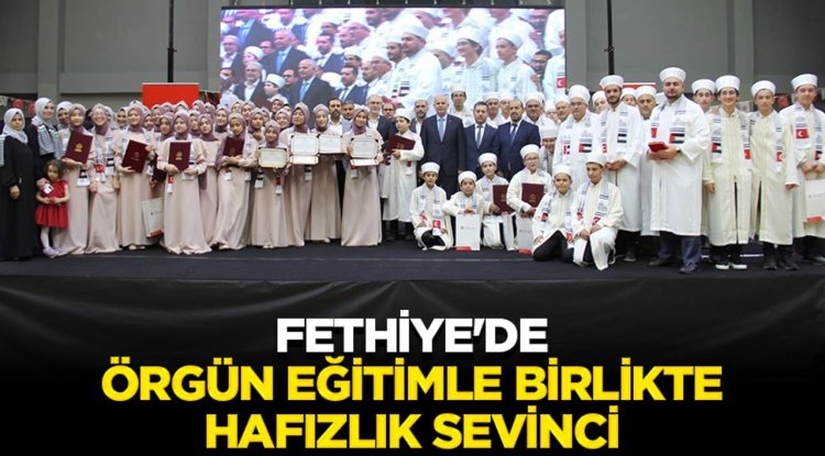 Fethiye'de örgün eğitimle birlikte hafızlık sevinci