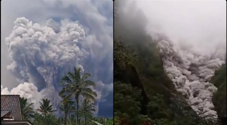 Endonezya'da Semeru Yanardağı'ndaki patlama nedeniyle alarm seviyesi en yüksek düzeye çıkarıldı