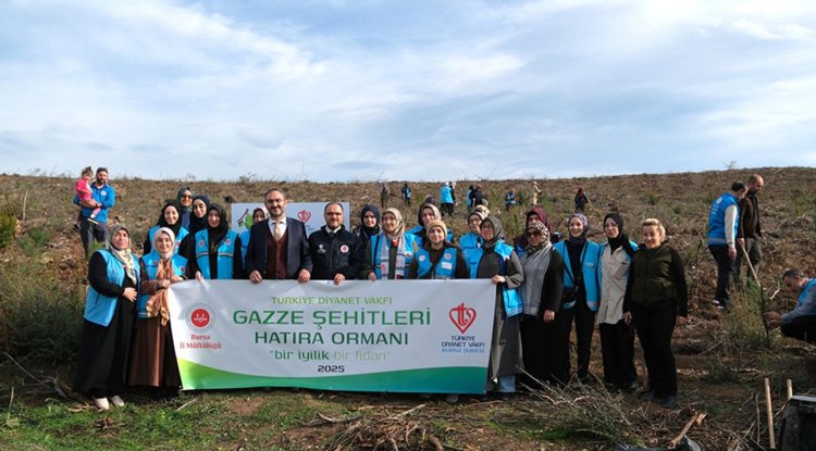 Bursa'da "Gazze Şehitleri Hatıra Ormanı" oluşturuldu