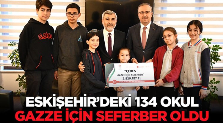Eskişehir'deki 134 okul Gazze için seferber oldu