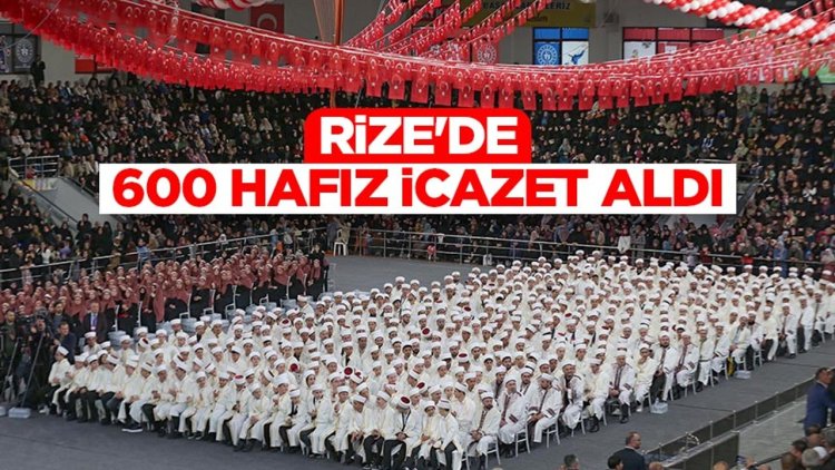 Rize'de 600 hafız icazet aldı