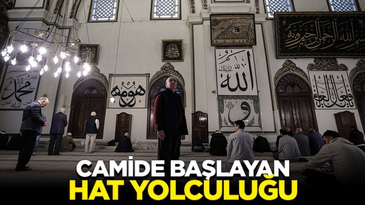 Emekli öğretmenin camide başlayan hat yolculuğu