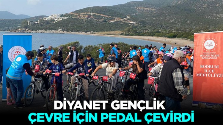 Diyanet gençlik çevre için pedal çevirdi