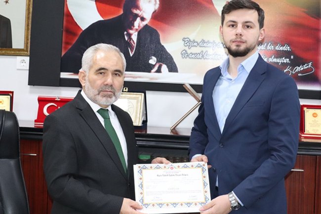 Çankırı'da Aşere Takrib Kursu mezunları belge aldı